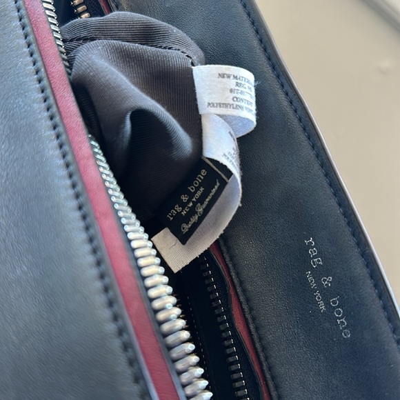 rag & bone Pilot Leather and Suede Satchel Bag - Picture 5 of 6